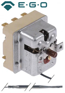 Thermostaat 140°-360°C 3-polig Voeler 120/Ø4mm Capillair 1490/1100mm
